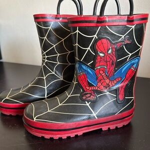 Spider-Man Rain Boots. Toddler US 10. Great Condition. See pictures. Marvel